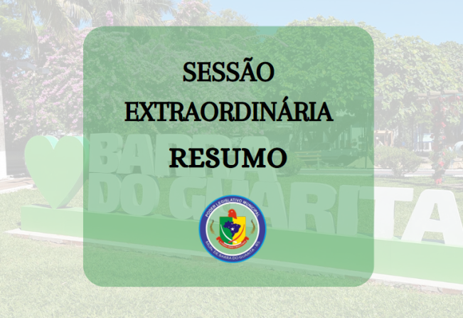 Resumo Sessão Extraordinária