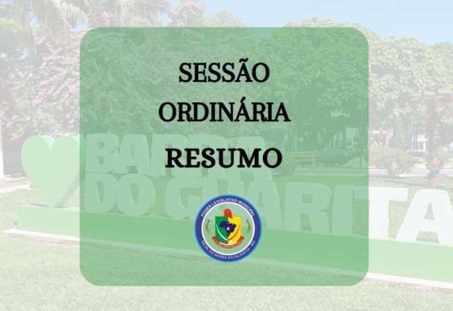 Resumo Sessão Ordinária